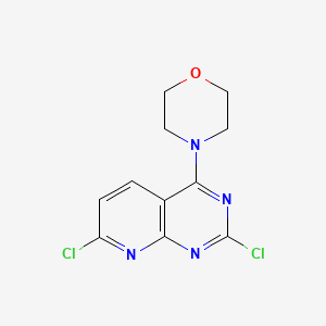 molecular formula C11H10Cl2N4O B1398766 4-(2,7-Dichloropyrido[2,3-d]pyrimidin-4-yl)morpholine CAS No. 938443-21-1