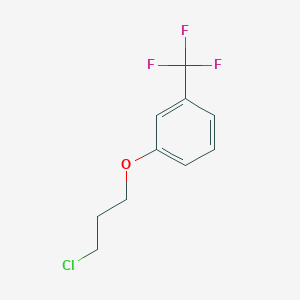 molecular formula C10H10ClF3O B13987688 1-(3-Chloropropoxy)-3-(trifluoromethyl)benzene CAS No. 86717-92-2