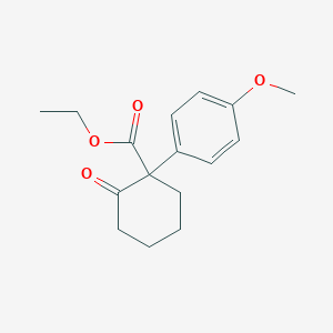 molecular formula C16H20O4 B13987741 Ethyl 1-(4-methoxyphenyl)-2-oxocyclohexanecarboxylate 