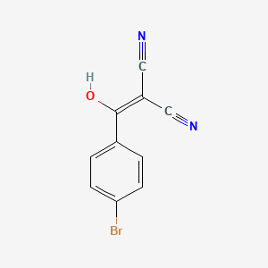 molecular formula C10H5BrN2O B13987756 2-((4-Bromophenyl)(hydroxy)methylene)malononitrile 