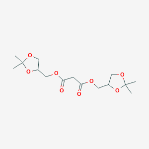 molecular formula C15H24O8 B13987803 Bis[(2,2-dimethyl-1,3-dioxolan-4-yl)methyl] propanedioate CAS No. 101930-95-4
