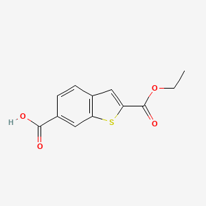 molecular formula C12H10O4S B1398782 2-ethoxycarbonyl-1-benzothiophene-6-carboxylic acid CAS No. 850074-43-0