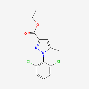 molecular formula C13H12Cl2N2O2 B1398785 1-(2,6-Dichloro-phenyl)-5-methyl-1H-pyrazole-3-carboxylic acid ethyl ester CAS No. 1033586-29-6