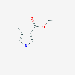 molecular formula C9H13NO2 B13987855 ethyl 1,4-dimethyl-1H-pyrrole-3-carboxylate 
