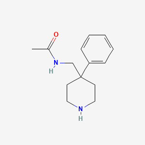 molecular formula C14H20N2O B13987865 N-[(4-Phenyl-4-piperidinyl)methyl]acetamide CAS No. 83763-23-9