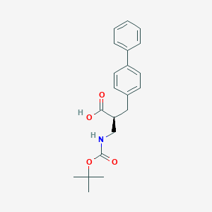 molecular formula C21H25NO4 B13987875 Boc-(s)-3-([1,1'-biphenyl]-4-yl)-2-(aminomethyl)propanoic acid 