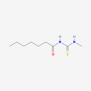 molecular formula C9H18N2OS B13987883 N-(methylcarbamothioyl)heptanamide CAS No. 7467-37-0