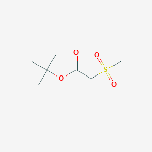 molecular formula C8H16O4S B13987891 Tert-butyl 2-(methylsulfonyl)propanoate CAS No. 73017-83-1