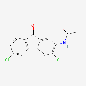 molecular formula C15H9Cl2NO2 B13987908 N-(3,6-dichloro-9-oxo-fluoren-2-yl)acetamide CAS No. 7145-81-5