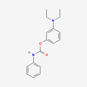 molecular formula C17H20N2O2 B13987913 Carbamic acid, N-phenyl-, 3-diethylaminophenyl ester CAS No. 86928-03-2