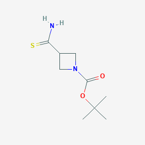 molecular formula C9H16N2O2S B1398792 Tert-butyl 3-carbamothioylazetidine-1-carboxylate CAS No. 1037798-36-9