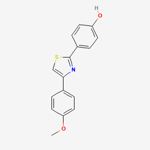 molecular formula C16H13NO2S B13987953 4-(4-(4-Methoxyphenyl)thiazol-2-yl)phenol 