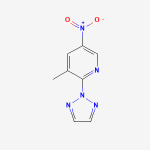 molecular formula C8H7N5O2 B13988024 3-Methyl-5-nitro-2-(2H-1,2,3-triazol-2-yl)pyridine 