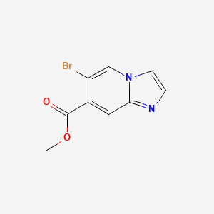 molecular formula C9H7BrN2O2 B13988044 Methyl 6-bromoimidazo[1,2-a]pyridine-7-carboxylate 