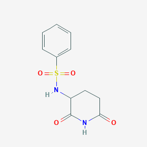 molecular formula C11H12N2O4S B13988055 N-(2,6-Dioxopiperidin-3-yl)benzenesulfonamide CAS No. 62143-63-9