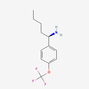molecular formula C12H16F3NO B13988072 (R)-1-[4-(trifluoromethoxy)phenyl]pentylamine 