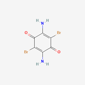 molecular formula C6H4Br2N2O2 B13988099 2,5-Diamino-3,6-dibromocyclohexa-2,5-diene-1,4-dione CAS No. 27344-26-9