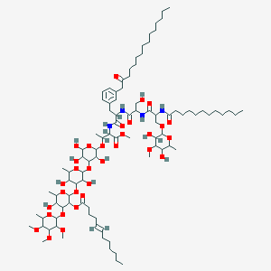 molecular formula C92H156N4O32 B139881 Gpl X1 glycopeptidolipid CAS No. 134874-51-4