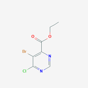 molecular formula C7H6BrClN2O2 B1398816 Ethyl 5-bromo-6-chloropyrimidine-4-carboxylate CAS No. 1097250-94-6