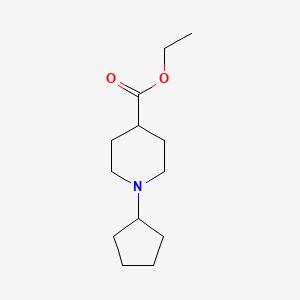 molecular formula C13H23NO2 B1398822 Ethyl 1-cyclopentylpiperidine-4-carboxylate CAS No. 733783-96-5