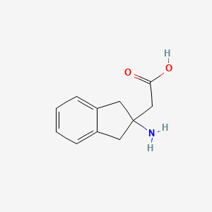 molecular formula C11H13NO2 B1398826 2-(2-amino-2,3-dihydro-1H-inden-2-yl)acetic acid CAS No. 917460-32-3
