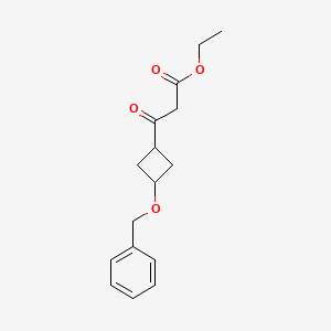 molecular formula C16H20O4 B13988339 Ethyl 3-(3-(benzyloxy)cyclobutyl)-3-oxopropanoate 