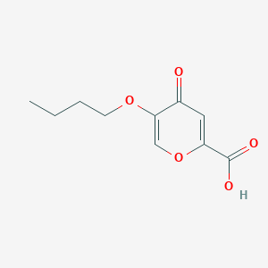 molecular formula C10H12O5 B13988378 5-Butoxy-4-oxopyran-2-carboxylic acid 