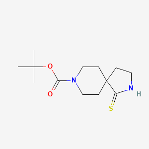 molecular formula C13H22N2O2S B13988381 tert-Butyl 1-thioxo-2,8-diazaspiro[4.5]decane-8-carboxylate 