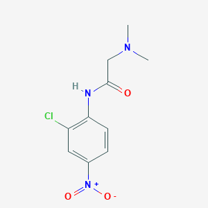 molecular formula C10H12ClN3O3 B13988421 N-(2-chloro-4-nitrophenyl)-N~2~,N~2~-dimethylglycinamide 