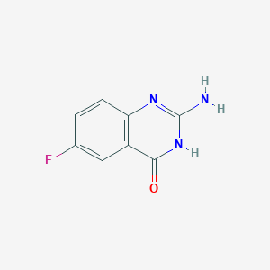 molecular formula C8H6FN3O B13988435 2-Amino-6-fluoro-4(3h)-quinazolinone 