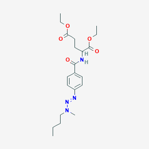 molecular formula C21H32N4O5 B13988472 Diethyl 2-[[4-[[butyl(methyl)amino]diazenyl]benzoyl]amino]pentanedioate CAS No. 34146-57-1