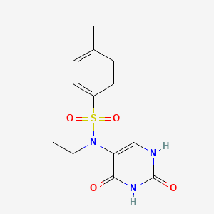 molecular formula C13H15N3O4S B13988479 n-(2,4-Dioxo-1,2,3,4-tetrahydropyrimidin-5-yl)-n-ethyl-4-methylbenzenesulfonamide CAS No. 6937-80-0