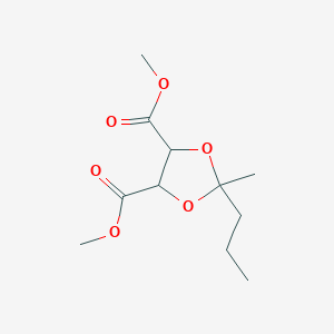 molecular formula C11H18O6 B13988521 Dimethyl 2-methyl-2-propyl-1,3-dioxolane-4,5-dicarboxylate CAS No. 6942-13-8