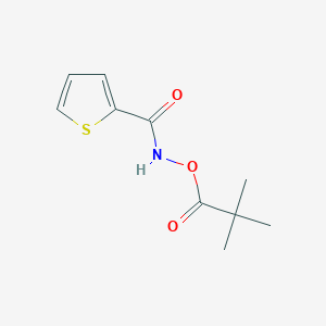 molecular formula C10H13NO3S B13988607 N-(pivaloyloxy)thiophene-2-carboxamide 