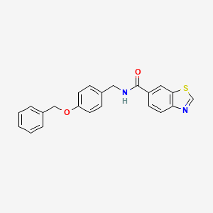 molecular formula C22H18N2O2S B13988638 N-(4-(benzyloxy)benzyl)benzo[d]thiazole-6-carboxamide 