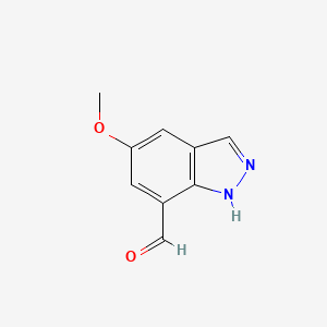 molecular formula C9H8N2O2 B1398865 5-methoxy-1H-indazole-7-carbaldehyde CAS No. 1100214-12-7