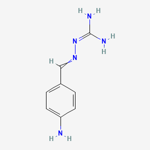 molecular formula C8H11N5 B13988650 Hydrazinecarboximidamide, 2-[(4-aminophenyl)methylene]- CAS No. 89481-41-4