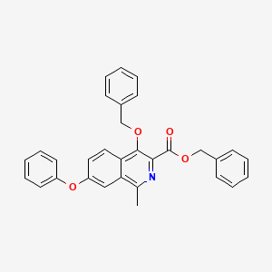 molecular formula C31H25NO4 B13988659 Benzyl 4-(benzyloxy)-1-methyl-7-phenoxyisoquinoline-3-carboxylate 
