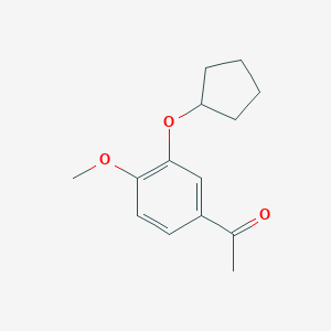molecular formula C14H18O3 B139887 1-(3-(环戊氧基)-4-甲氧基苯基)乙酮 CAS No. 141184-48-7
