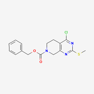 molecular formula C16H16ClN3O2S B13988716 benzyl 4-chloro-2-(methylthio)-5,8-dihydropyrido[3,4-d]pyrimidine-7(6H)-carboxylate 