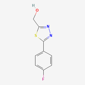 molecular formula C9H7FN2OS B1398885 (5-(4-Fluorophenyl)-1,3,4-thiadiazol-2-yl)methanol CAS No. 1429099-72-8