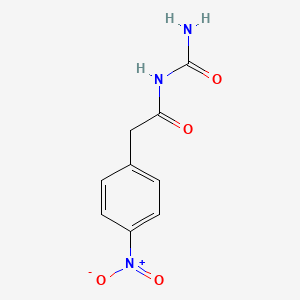 molecular formula C9H9N3O4 B13988872 Benzeneacetamide, N-(aminocarbonyl)-4-nitro- CAS No. 5430-75-1