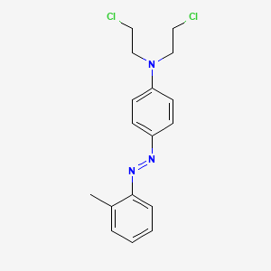 molecular formula C17H19Cl2N3 B13988880 N,N-bis(2-chloroethyl)-4-[(2-methylphenyl)diazenyl]aniline CAS No. 66710-89-2