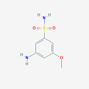molecular formula C7H10N2O3S B13988895 3-amino-5-methoxyBenzenesulfonamide 