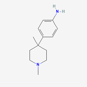 molecular formula C13H20N2 B1398891 4-(1,4-Dimethylpiperidin-4-yl)aniline CAS No. 1242153-34-9