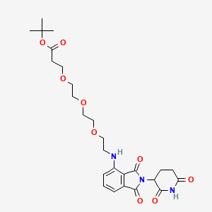molecular formula C26H35N3O9 B13988911 Tert-butyl 3-(2-(2-(2-((2-(2,6-dioxopiperidin-3-yl)-1,3-dioxoisoindolin-4-yl)amino)ethoxy)ethoxy)ethoxy)propanoate 