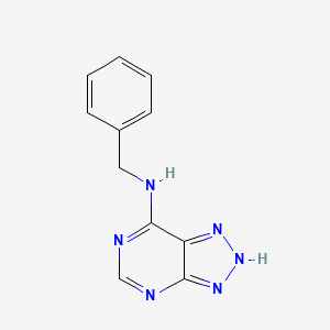 molecular formula C11H10N6 B13988920 N-benzyl-2H-triazolo[4,5-d]pyrimidin-7-amine CAS No. 16347-47-0