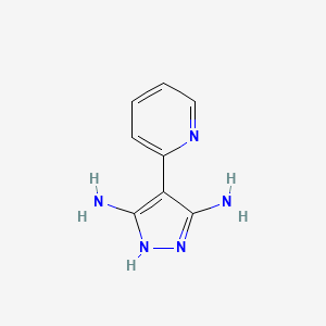 molecular formula C8H9N5 B1398897 4-(Pyridin-2-yl)-1H-pyrazole-3,5-diamine CAS No. 887365-58-4