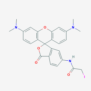 molecular formula C26H24IN3O4 B013989 6-Iodoacetamidotetramethyl Rhodamine, (Technical grade) CAS No. 159435-00-4