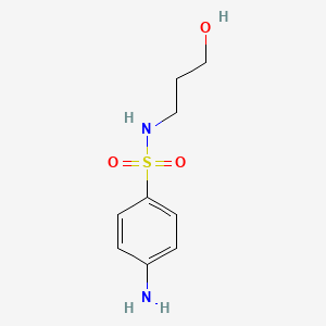 molecular formula C9H14N2O3S B13989071 4-amino-N-(3-hydroxypropyl)benzenesulfonamide 